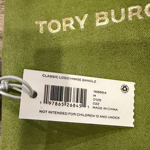 Tory Burch Silver Classic Logo Hinge Bangle - Picture 4 of 4